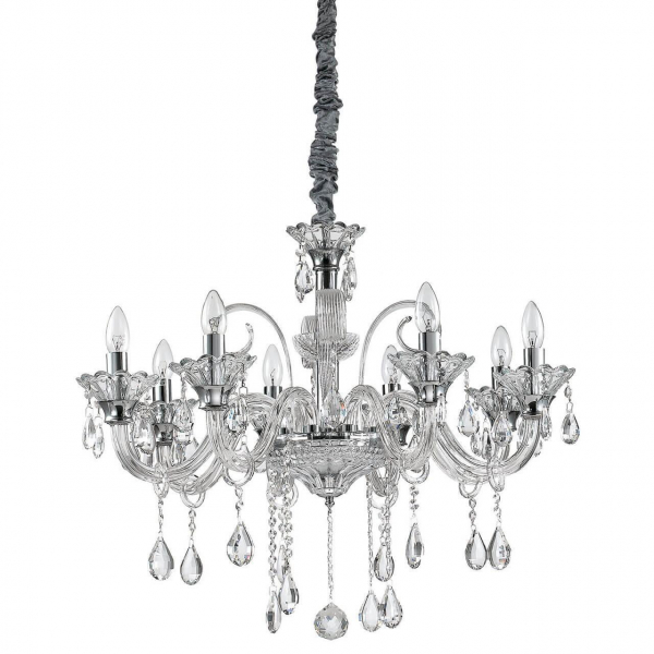 Подвесная люстра Ideal Lux Colossal SP8 Trasparente 114187 Подвесная люстра Ideal Lux Colossal SP8 Trasparente 114187