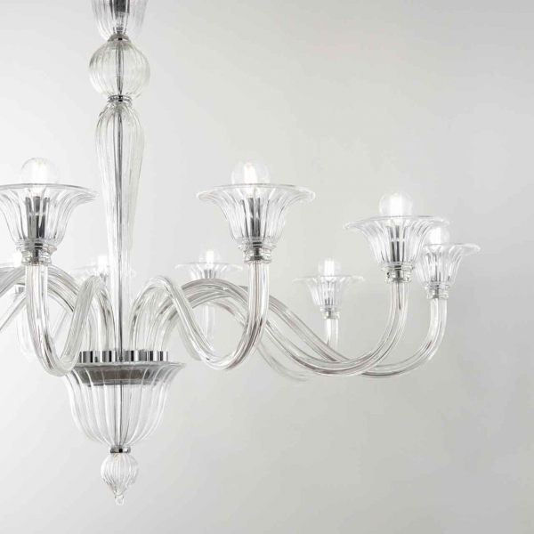 Подвесная люстра Ideal Lux Brigitta SP12 Trasparente 199375 Подвесная люстра Ideal Lux Brigitta SP12 Trasparente 199375