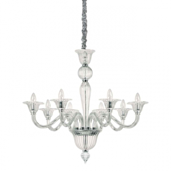 Подвесная люстра Ideal Lux Brigitta SP8 Trasparente 199382 Подвесная люстра Ideal Lux Brigitta SP8 Trasparente 199382