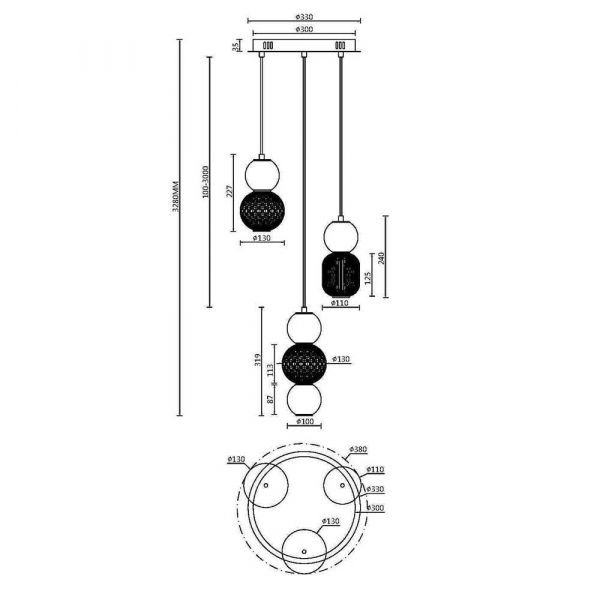 Подвесная светодиодная люстра Maytoni Drop MOD273PL-L33CH3K Подвесная светодиодная люстра Maytoni Drop MOD273PL-L33CH3K