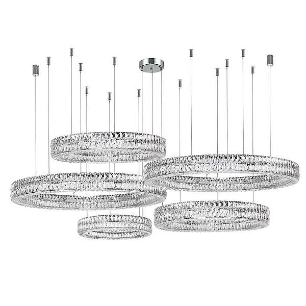 Горизонтальная композиция Newport 8550 из пяти колец хром №178 S8550_178CH