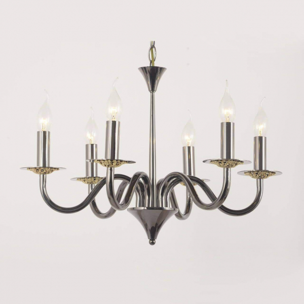 Подвесная люстра Lucia Tucci Messina 1890.6 Glossy Black Подвесная люстра Lucia Tucci Messina 1890.6 Glossy Black
