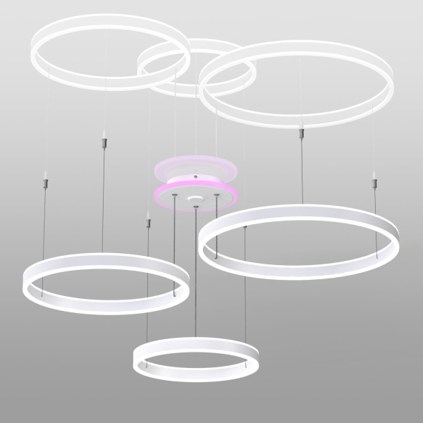 Подвесная светодиодная люстра Citilux Дуэт Смарт CL719A700 RBG Белый