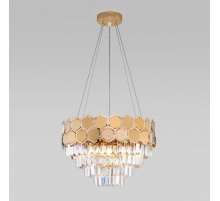 Подвесная люстра Eurosvet Ariana 10124/5 золото/прозрачный хрусталь Strotskis Smart