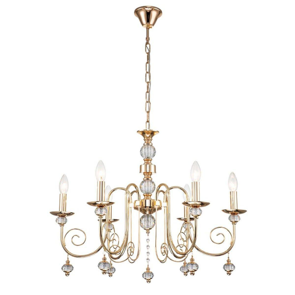Подвесная люстра Escada Shine 678/6PL Gold Подвесная люстра Escada Shine 678/6PL Gold