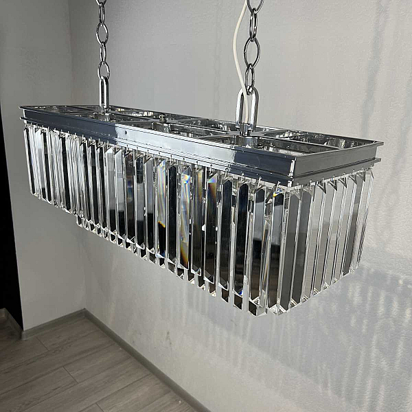 Подвесная люстра Imperium Loft Rh 1920S Odeon Clear Glass Fringe Chrome 228792-22