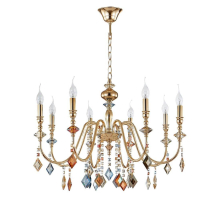 Подвесная люстра Crystal Lux MERCEDES SP8 GOLD/COLOR