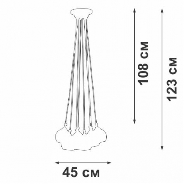 Подвесная люстра Vitaluce V42890-03/8PL Подвесная люстра Vitaluce V42890-03/8PL