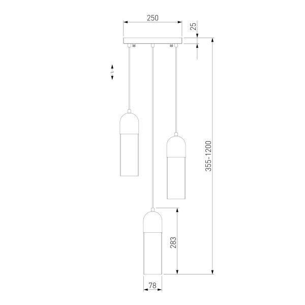 Подвесная люстра Eurosvet Airon 50180/3 янтарный Подвесная люстра Eurosvet Airon 50180/3 янтарный