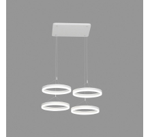 Подвесная светодиодная люстра Elvan LU-155/4SQ-21W-NH-Wh-R