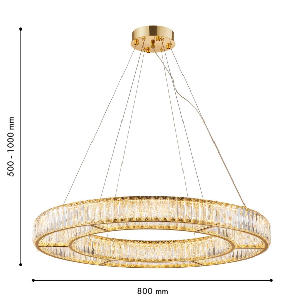 Подвесная светодиодная люстра Favourite Gloriole 4780-8P