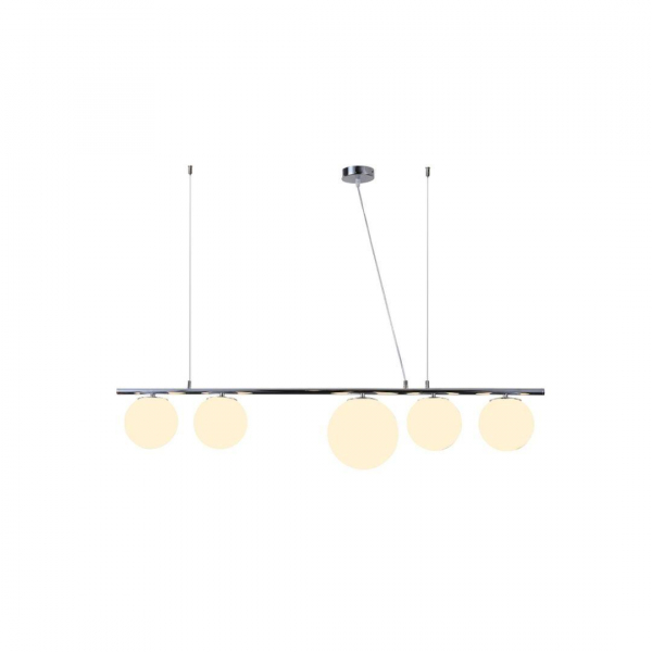 Подвесная люстра Lumina Deco Baristica LDP 6012-5 CHR+WT Подвесная люстра Lumina Deco Baristica LDP 6012-5 CHR+WT