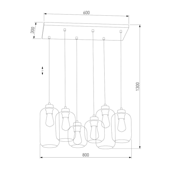 Подвесная люстра TK Lighting 1027 Marco Graphite Подвесная люстра TK Lighting 1027 Marco Graphite