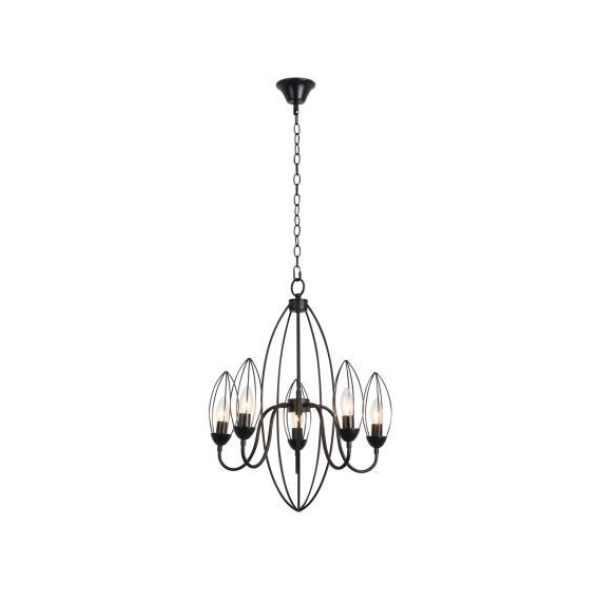 Люстра подвесная Alfa Light F3524-01 Black E14*5