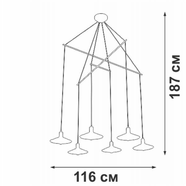 Подвесная люстра Vitaluce V4825-1/6S Подвесная люстра Vitaluce V4825-1/6S
