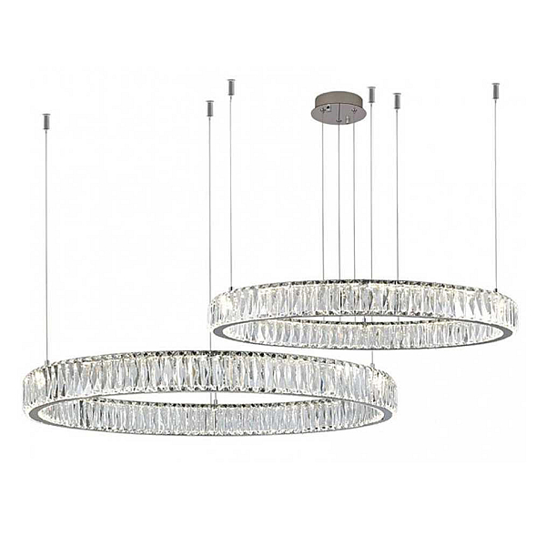 Горизонтальная композиция Newport 8240 из двух колец хром №16 S8240_034CH