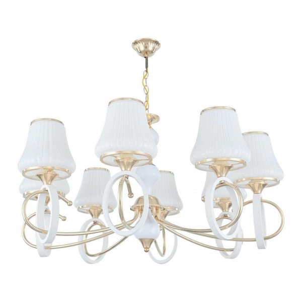 Подвесная люстра Arte Milano Florentia-2387 302387/8 Wh/Gd Подвесная люстра Arte Milano Florentia-2387 302387/8 Wh/Gd