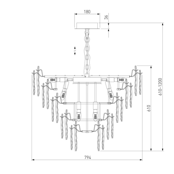 Подвесная люстра Bogates Leaf 369 Подвесная люстра Bogates Leaf 369