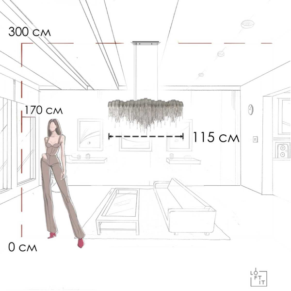 Подвесная люстра LOFT IT Volver 10404/1150L SN Подвесная люстра LOFT IT Volver 10404/1150L SN