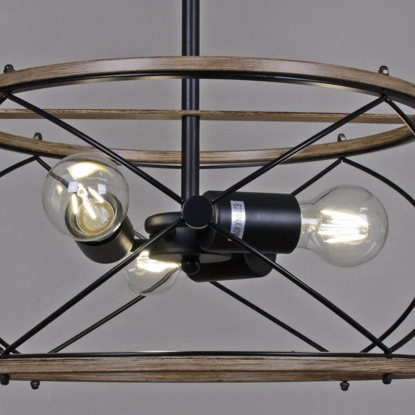 Подвесная люстра Illumico IL1008-3P-05 BK Wood Подвесная люстра Illumico IL1008-3P-05 BK Wood
