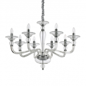 Подвесная люстра Ideal Lux Danieli SP8 Trasparente 159980