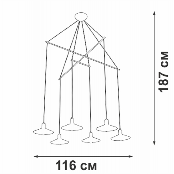 Подвесная люстра Vitaluce V4825-0/6S Подвесная люстра Vitaluce V4825-0/6S