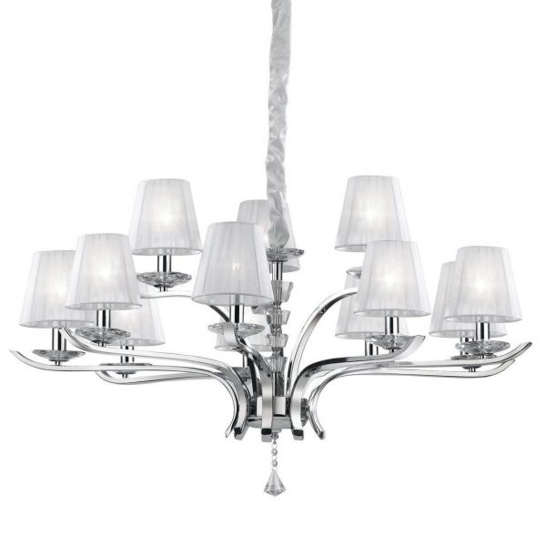 Подвесная люстра Ideal Lux Pegaso SP12 Bianco 066431 Подвесная люстра Ideal Lux Pegaso SP12 Bianco 066431