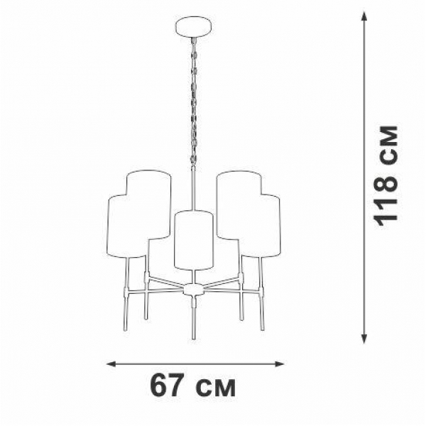 Подвесная люстра Vitaluce V2863-1/5 Подвесная люстра Vitaluce V2863-1/5