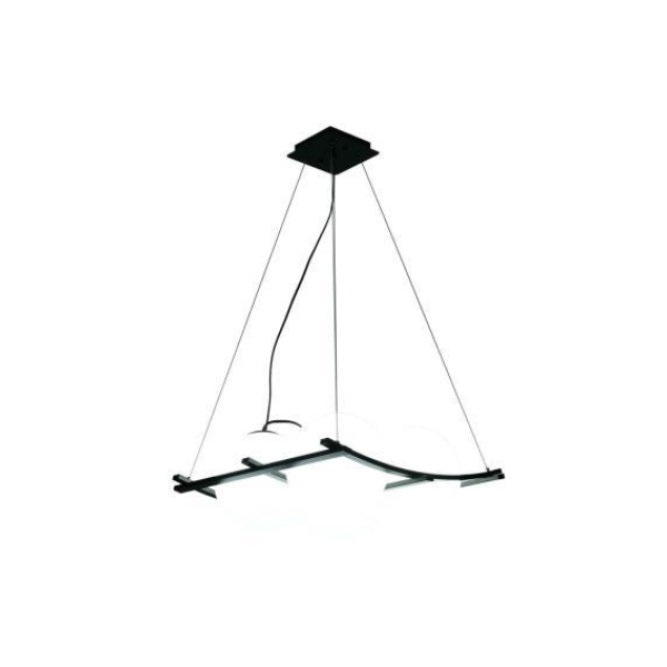 Люстра подвесная Alfa Light F3524-08 White+Black E27*4