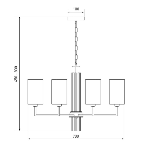 Подвесная люстра Eurosvet Soffio 60134/8 никель Подвесная люстра Eurosvet Soffio 60134/8 никель
