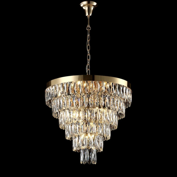 Подвесная люстра Crystal Lux Abigail SP-PL15 D620 Gold/Transparent Подвесная люстра Crystal Lux Abigail SP-PL15 D620 Gold/Transparent