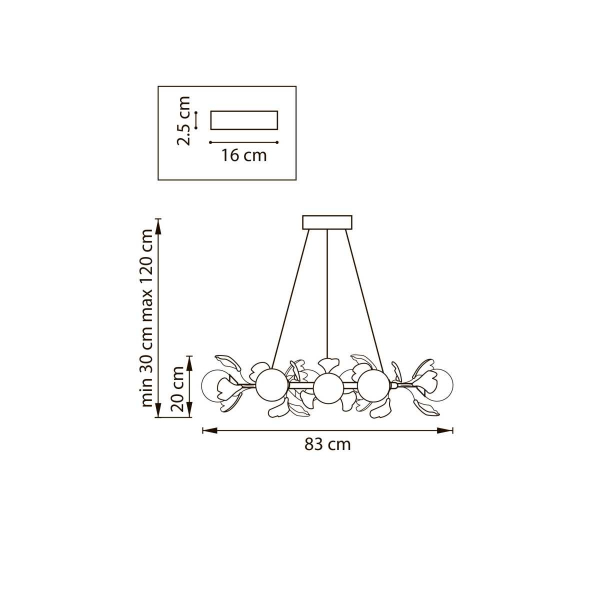 Люстра подвесная Ceramo BW Lightstar 799127