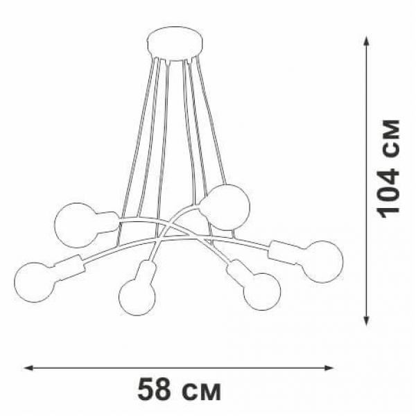 Подвесная люстра Vitaluce V4989-1/6S Подвесная люстра Vitaluce V4989-1/6S