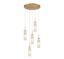 Подвесная люстра Indigo Torcia 11038/5PL Brass V000417