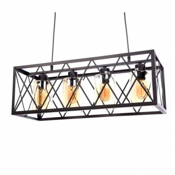 Подвесная люстра Lumina Deco Nortis LDP 11535-4 BK Подвесная люстра Lumina Deco Nortis LDP 11535-4 BK