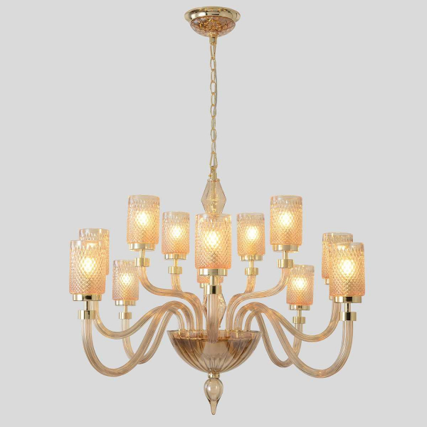 Подвесная люстра Crystal Lux SILVESTRO SP12 AMBER Подвесная люстра Crystal Lux SILVESTRO SP12 AMBER