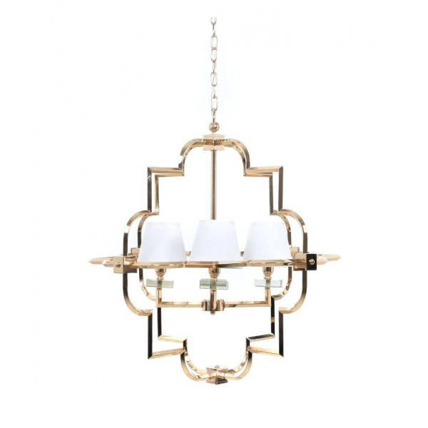 Подвесная люстра Lumina Deco Baltimore LDP 8020-4 GD+WT Подвесная люстра Lumina Deco Baltimore LDP 8020-4 GD+WT