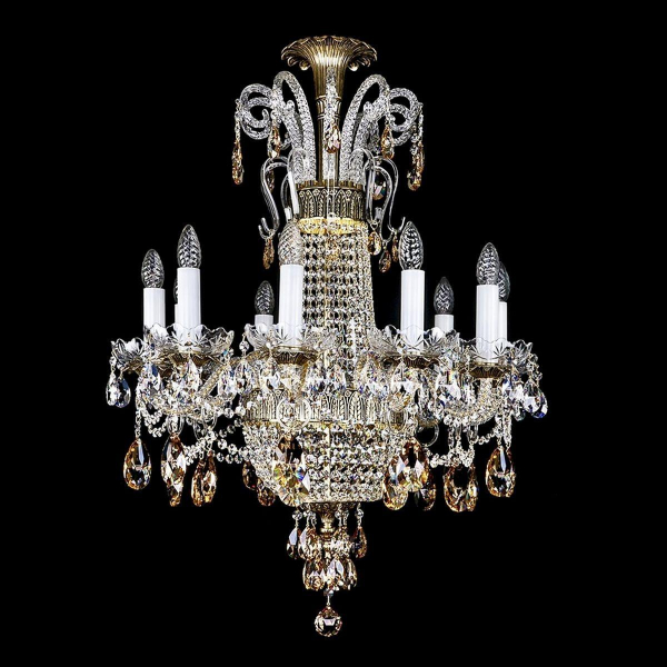 Подвесная люстра Artglass Proserpina X. Brass Antique CE - 8003 Подвесная люстра Artglass Proserpina X. Brass Antique CE - 8003