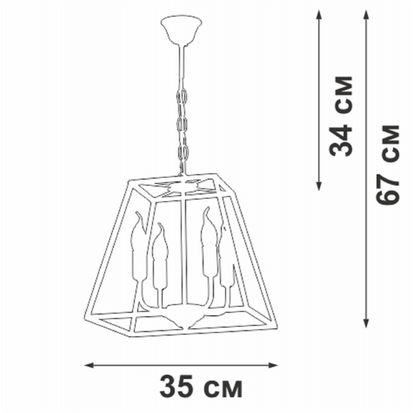 Подвесная люстра Vitaluce V4237-0/4 Подвесная люстра Vitaluce V4237-0/4