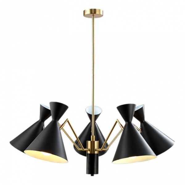 Подвесная люстра Crystal Lux Joven SP5 Gold/Black Подвесная люстра Crystal Lux Joven SP5 Gold/Black
