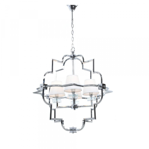 Подвесная люстра Lumina Deco Baltimore LDP 8020-4 CHR+WT Подвесная люстра Lumina Deco Baltimore LDP 8020-4 CHR+WT