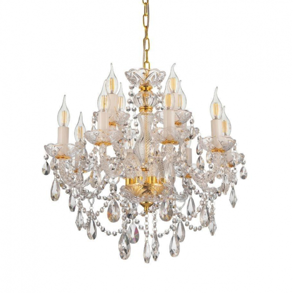 Подвесная люстра Lumina Deco Eliza LDP 7026-8+4 SL+GD Подвесная люстра Lumina Deco Eliza LDP 7026-8+4 SL+GD
