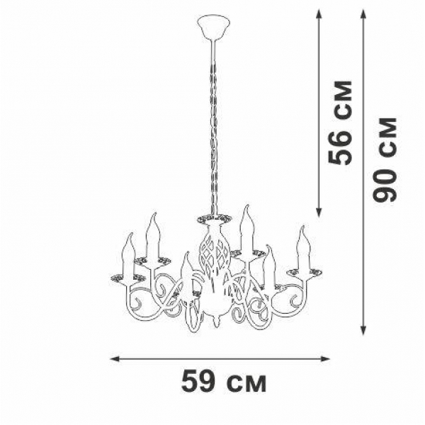 Подвесная люстра Vitaluce V1104-7/6 Подвесная люстра Vitaluce V1104-7/6