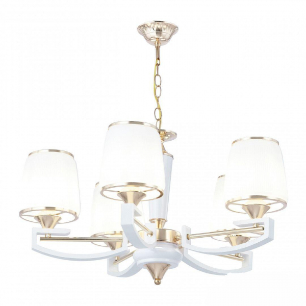 Подвесная люстра Arte Milano Florentia-2457 302457/5 Wh/Gd Подвесная люстра Arte Milano Florentia-2457 302457/5 Wh/Gd
