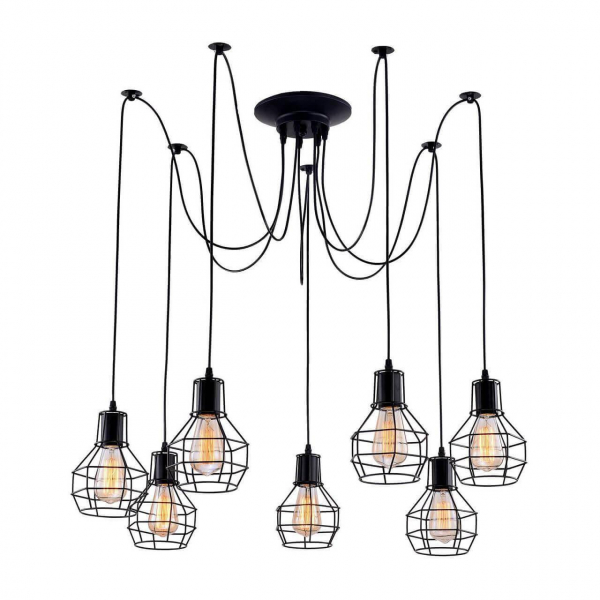 Подвесная люстра Arte Lamp A1109SP-7BK Подвесная люстра Arte Lamp A1109SP-7BK