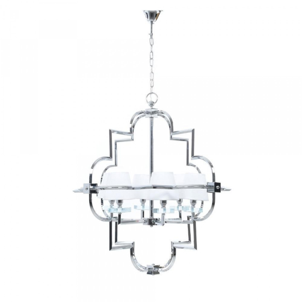 Подвесная люстра Lumina Deco Baltimore LDP 8020-6 CHR+WT Подвесная люстра Lumina Deco Baltimore LDP 8020-6 CHR+WT