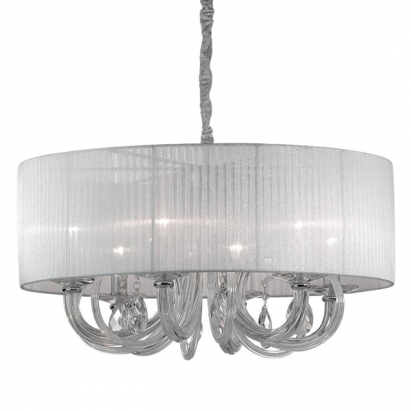 Подвесная люстра Ideal Lux Swan SP6 Bianco 035826 Подвесная люстра Ideal Lux Swan SP6 Bianco 035826