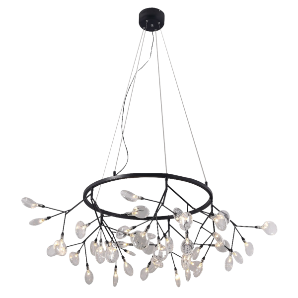 Подвесная светодиодная люстра Crystal Lux Evita SP45 D BLack/Transparent