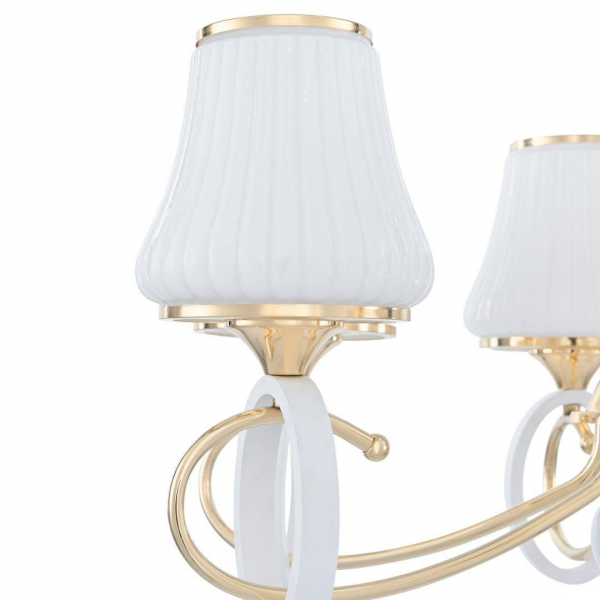 Подвесная люстра Arte Milano Florentia-2387 302387/5 Wh/Gd Подвесная люстра Arte Milano Florentia-2387 302387/5 Wh/Gd
