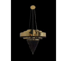 Люстра подвесная Alfa Light F2024-43 E14* 14 Позолото + черное стекло